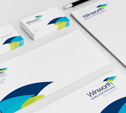 Winworth logo and branding design work by Squaredots