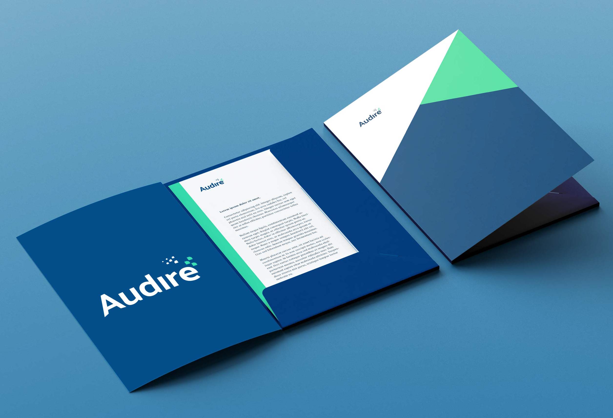 Audire brand and logo design branding by Squaredots Australia