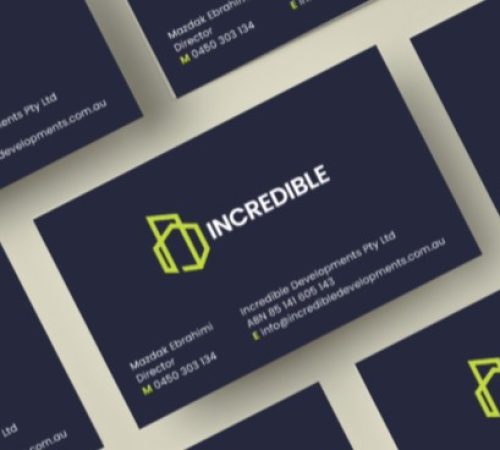 Incredible Logo business card branding design