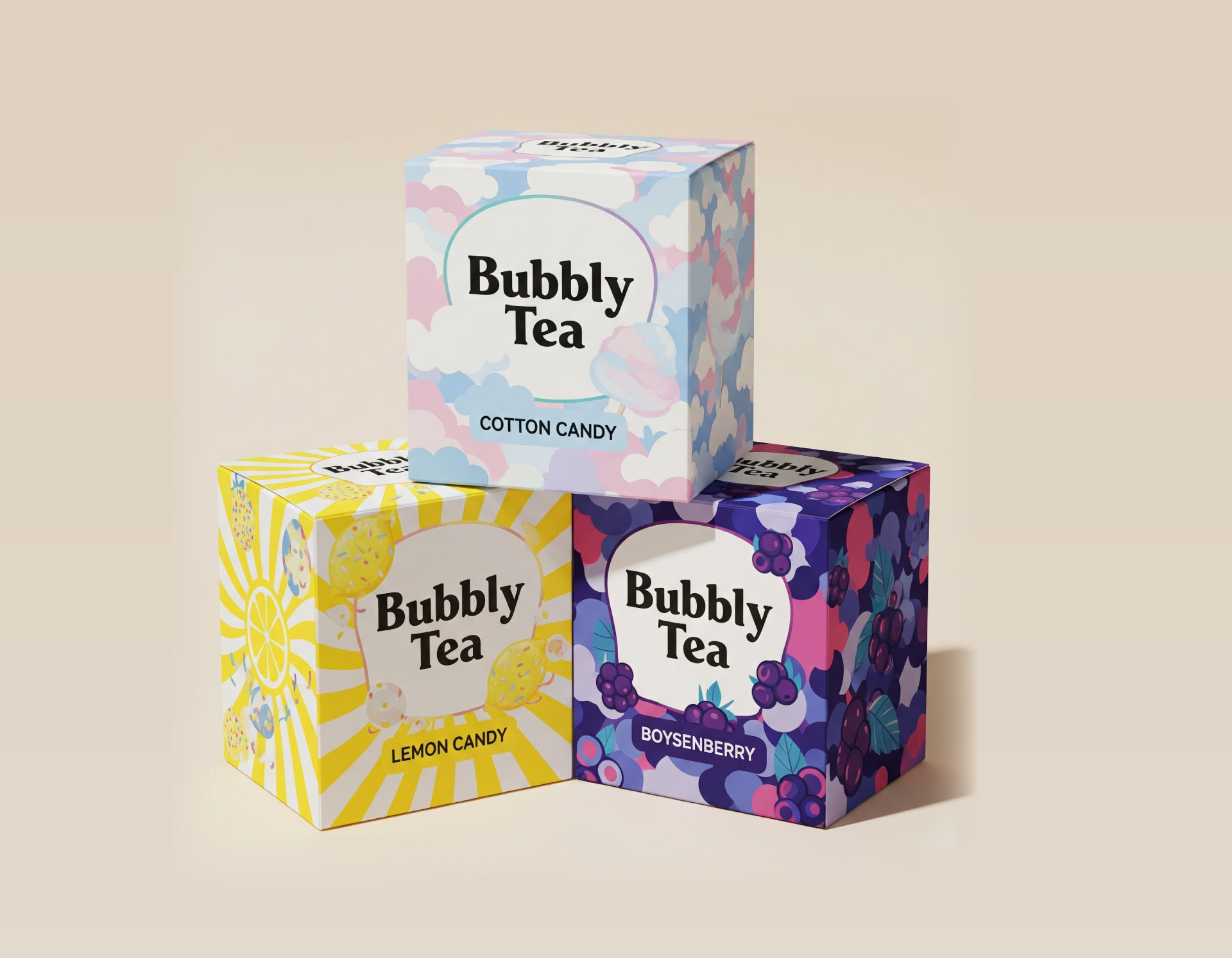 Bubbly Tea Packaging Design