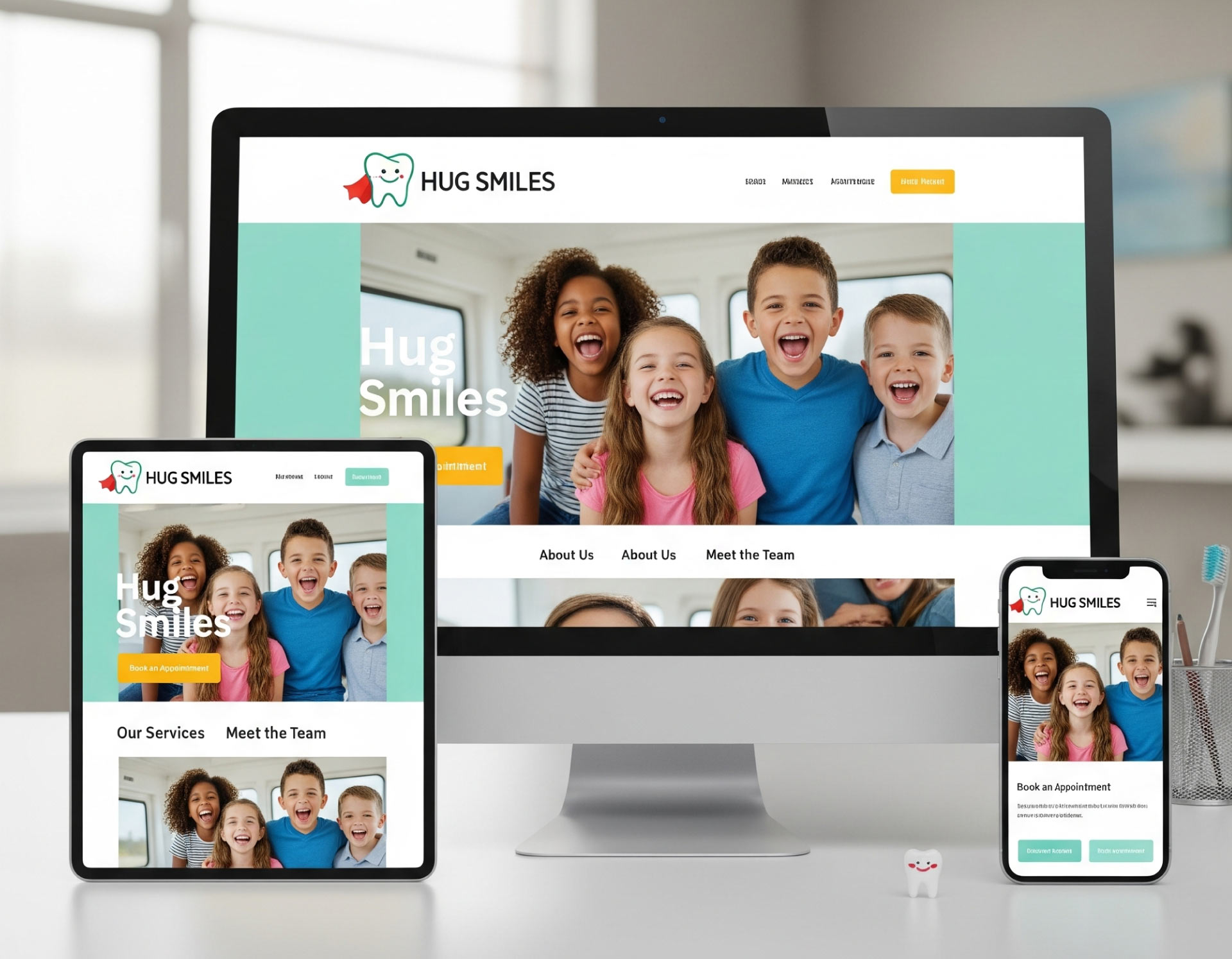 Hug Smiles Mobile Dentist Website Design