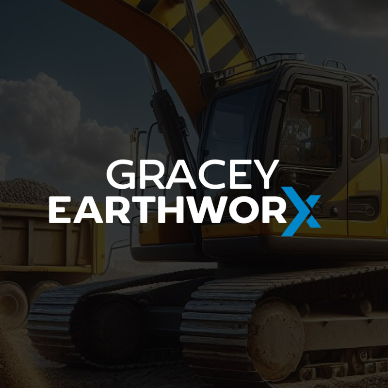 gracey earthworx logo design